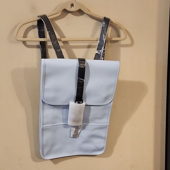 RAINS MINI WATERPROOF BACKPACK NWT  SKY BLUE - Picture 2 of 8